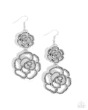 Paparazzi Reminiscent Rosette - Silver Earring