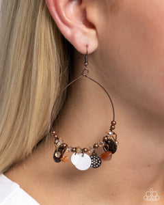 Paparazzi Wiry Wayfarer - Copper Earring