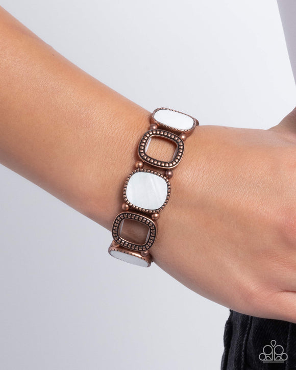 Paparazzi Socialite Shells - Copper Bracelet