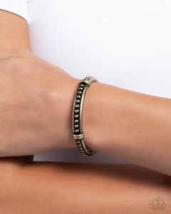 Paparazzi Studded Surprise - Brass Bracelet