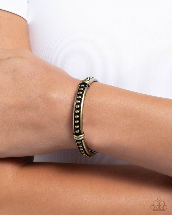 Paparazzi Studded Surprise - Brass Bracelet