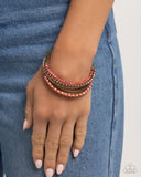 Paparazzi Seed Bead Shimmer - Brass Bracelet