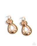 Paparazzi Hammered Highway - Black Earring