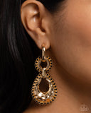 Paparazzi Hammered Highway - Black Earring
