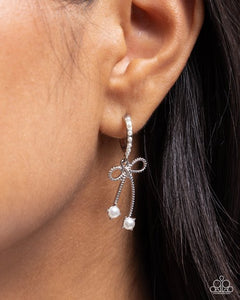 Paparazzi Charming Coquette - White Earring