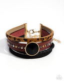 Paparazzi Fair LEATHER - Red Bracelet