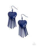 Paparazzi Flirty Fringe - Blue Earring