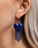 Paparazzi Flirty Fringe - Blue Earring