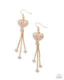 Paparazzi Cascading Character - Gold Earring