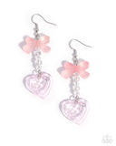 Paparazzi Feminine Freefall - Pink Earring