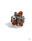 Paparazzi Carefree Corsage - Brown Ring