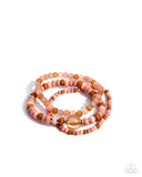 Paparazzi Seed Bead Stack - Orange Bracelet