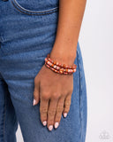 Paparazzi Seed Bead Stack - Orange Bracelet