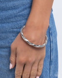 Paparazzi Twisted Temptress - Silver Bracelet