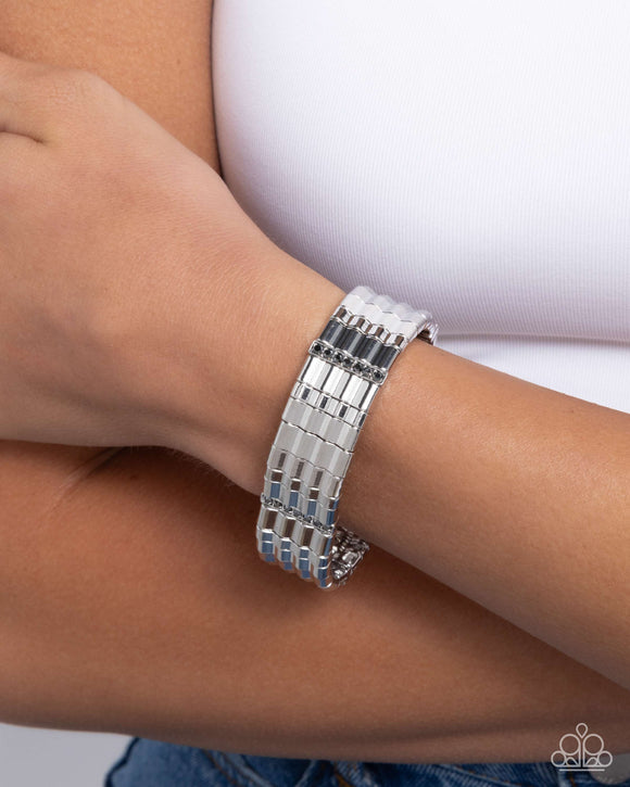 Paparazzi Glistening Getaway - Silver Bracelet