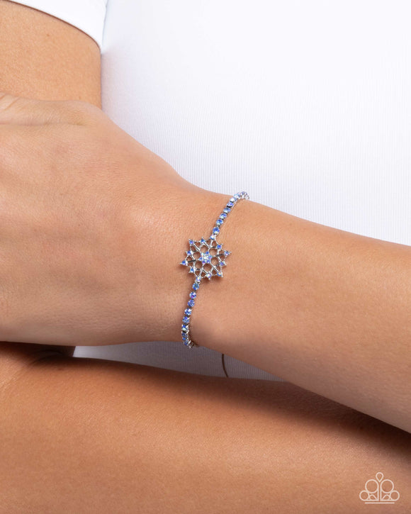 Paparazzi Snow Angel Shimmer - Blue Bracelet