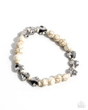 Paparazzi Festival Fling - White Bracelet