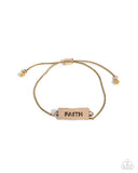 Paparazzi Confession of Faith - Gold Bracelet