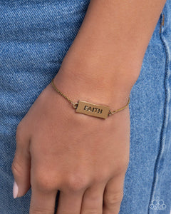 Paparazzi Confession of Faith - Gold Bracelet