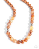 Paparazzi Showroom Swirl - Orange Necklace