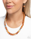 Paparazzi Showroom Swirl - Orange Necklace