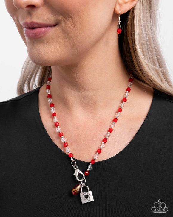 Paparazzi Love Match - Red Necklace