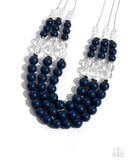 Paparazzi Speckled Statement - Blue Necklace