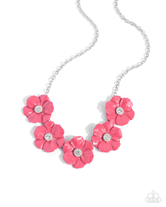 Paparazzi Floral Favor - Pink Necklace