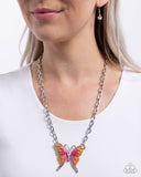 Paparazzi Soft Landing - Orange Necklace