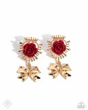 Paparazzi Victorian Value - Red Earring