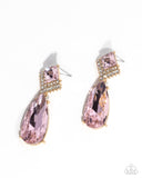 Paparazzi Diamond Life - Pink Earring