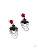 Paparazzi Rosy Rave - Red Earring