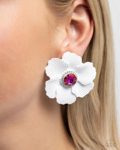 Paparazzi Organic Growth - White Earring