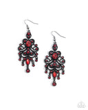 Paparazzi Chandelier Celebration - Red Earring