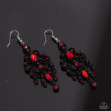 Paparazzi Chandelier Celebration - Red Earring