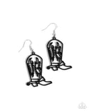 Paparazzi Given the Boot - Black Earring