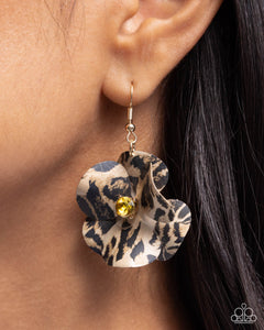 Paparazzi Legendary Leopard - Yellow Earring