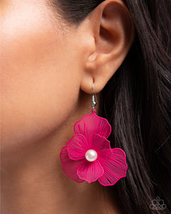 Paparazzi PETAL the Score - Pink Earring