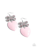Paparazzi Suitable Sweetheart - Pink Earring