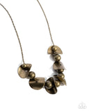 Paparazzi First Come First CURVE - Brass Necklace