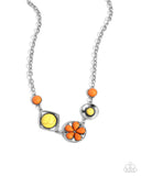 Paparazzi Stony Someday - Orange Necklace