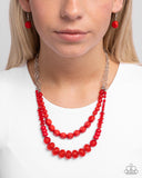 Paparazzi Malibu Minuet - Red Necklace