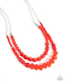 Paparazzi Malibu Minuet - Red Necklace