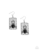 Paparazzi Invincible Icon - Black Earring