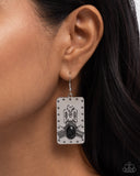 Paparazzi Invincible Icon - Black Earring