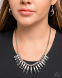 Paparazzi Chasing Chic - Silver Necklace