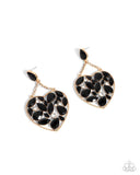 Paparazzi Glittery Gait - Black Earring