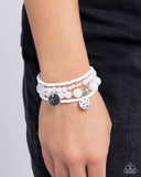 Paparazzi Superior Stack - White Bracelet