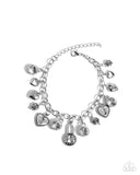 Paparazzi Luxurious Locks - White Bracelet