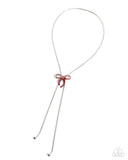 Paparazzi Bombshell Bow - Red Necklace